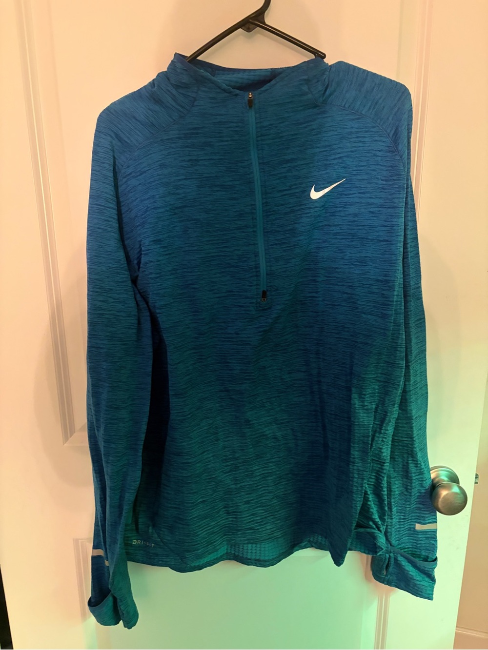 Nike Teal-Blue Half-Zip Performance Pullover